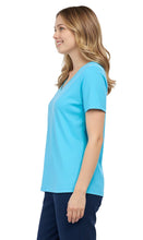 Load image into Gallery viewer, Women's Perfect Short-Sleeve V-Neck Tee Shirt - Cotton blend and Wrinkle Resistant

