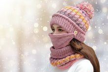 Load image into Gallery viewer, Winter Plush Knitted Hat – Soft Warm Knit Beanie for Cold Weather
