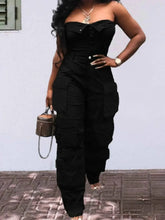 Load image into Gallery viewer, Tube Snap Down : Cargo Jumpsuit
