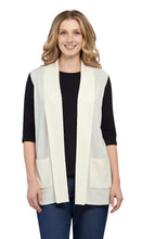 Load image into Gallery viewer, Women's Long Sleeveless Open Front Soft Shawl Collar Vest
