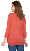 Load image into Gallery viewer, Women's Curved Hem Cardigan - Open Front in Soft Cashmere like Fabric
