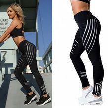 Load image into Gallery viewer, Women’s Printed Workout Leggings – Slim Fit Pencil Pants
