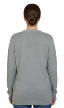 Load image into Gallery viewer, Women's Faux Pearl Cardigan in Cashmere-like Soft Knit
