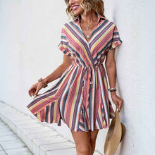 Load image into Gallery viewer, European Chic Euro Ruffle : Striped Dress
