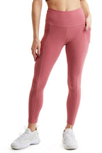 Load image into Gallery viewer, Turtle Bay New York Women's 7/8 Legging in Strong Compressed Double Knit Polyester Blend Fabric with side phone Pockets
