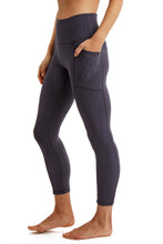 Load image into Gallery viewer, Turtle Bay New York Women's 7/8 Legging in Strong Compressed Double Knit Polyester Blend Fabric with side phone Pockets
