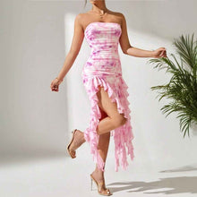 Load image into Gallery viewer, European Sexy Slit : Strapless Dress
