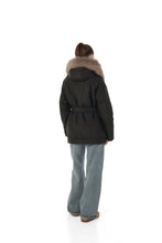 Load image into Gallery viewer, Genuine Polar Fox Camel Wool Blend Coat
