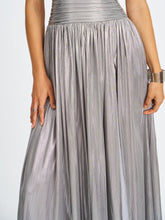 Load image into Gallery viewer, Palmer Silver Glitter Drop Waist Maxi Dress
