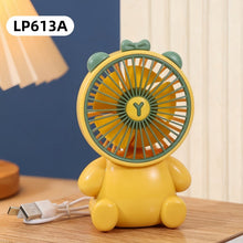 Load image into Gallery viewer, Creative Cartoon Bear Desktop Mini Fans Big Wind Desktop Portable USB Charging Handheld Fan Portable Air Conditioning Handheld Cooling Fan Charging Usb Fan Portable Handheld Fan

