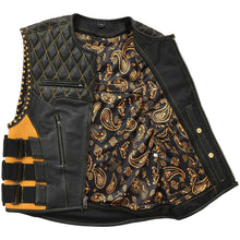 Load image into Gallery viewer, Tactical Emerald Men’s Motorcycle Leather Vest
