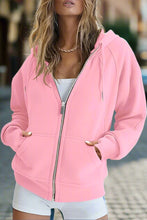 Load image into Gallery viewer, Women’s Zip Up Crop Sweatshirt – Fleece Lined Casual Hoodie
