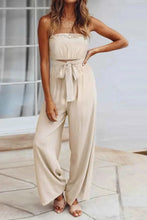 Load image into Gallery viewer, Tied Cutout Tube : Wide Leg Jumpsuit
