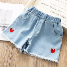 Load image into Gallery viewer, Girls' Embroidered Denim Shorts | For Ages 3-8 Years - # GIAA21410020
