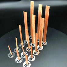 Load image into Gallery viewer, 10pc 6-13cm Wooden Candles Wick With Sustainer Tab Candle Wick Core For DIY Candle Handmade Wooden Wick Soy Parffin Wax Wick DIY Candle Making
