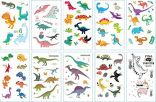 Load image into Gallery viewer, 10pcs Dinosaur Sticker Temporary Tatoo Waterproof Colorful Elegant Children Tattoos
