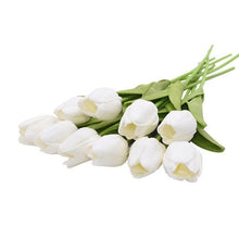 Load image into Gallery viewer, 10PCS PU Fake Tulips Real Touch beautiful and Eligant Flower Real Touch Bouquet For Wedding Decoration Flowers Home Garden Decor

