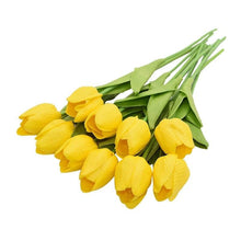 Load image into Gallery viewer, 10PCS PU Fake Tulips Real Touch beautiful and Eligant Flower Real Touch Bouquet For Wedding Decoration Flowers Home Garden Decor

