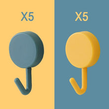Load image into Gallery viewer, 10PCS Self Adhesive Wall Hook Strong Without Drilling Coat Bag Bathroom Door Kitchen Towel Hanger Hooks Home Storage Accessories Decorative Hooks Entrance Organizers with Self-Adhesive Hooks for Hanging Keys Towels
