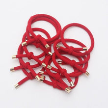 Load image into Gallery viewer, 10PCS Women Elastic Hair Rubber Bands High Quality Girls Hair Bands Hair Scrunchies Gold Plated  Hair Accessories Hair Gum Tie Gorgeous Hair Accessories For Women
