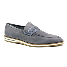 Load image into Gallery viewer, 11-020-GRY MEO 3 Sueded Goatskin Penny Loafer, Gray
