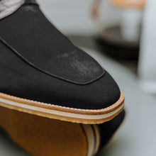 Load image into Gallery viewer, 11-020-BLK MEO 3 Sueded Goatskin Penny Loafer, Black
