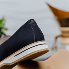 Load image into Gallery viewer, 11-020-NVY MEO 3 Sueded Goatskin Penny Loafer, Navy
