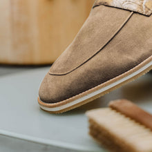 Load image into Gallery viewer, 11-020-TPE MEO 3 Sueded Goatskin Penny Loafer, Taupe
