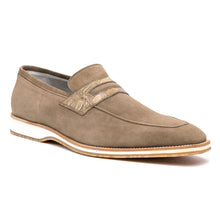 Load image into Gallery viewer, 11-020-TPE MEO 3 Sueded Goatskin Penny Loafer, Taupe
