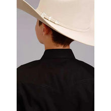 Load image into Gallery viewer, Stetson Solid Poplin (Black) - Boy's Western Shirt
