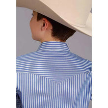 Load image into Gallery viewer, Stetson Candy Strip (Blue/White) - Boy's Western Shirt
