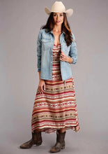 Load image into Gallery viewer, Stetson Sunset Serape Aztec Print - Women's Long Dress
