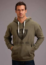 Load image into Gallery viewer, Stetson Eagle in Shield (Olive Greeny) - Men's Hoodie Sweatshirt
