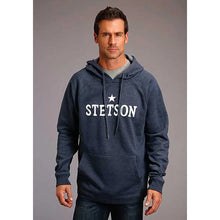 Load image into Gallery viewer, Stetson Large Star Logo (Navy Heather) - Men's Hoodie Sweatshirt
