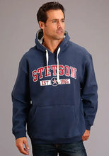 Load image into Gallery viewer, Stetson Cotton Blend Est. 1865 (Navy) - Men's Hoodie Sweatshirt
