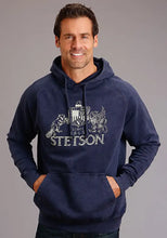 Load image into Gallery viewer, Stetson Vintage Emblem (Navy) - Men's Hoodie Sweatshirt
