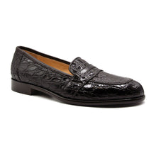 Load image into Gallery viewer, 11-119-NIC TUSCANY Crocodile Penny Loafer, Nicotine
