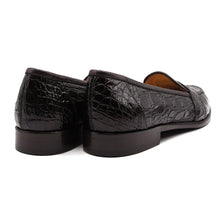 Load image into Gallery viewer, 11-119-NIC TUSCANY Crocodile Penny Loafer, Nicotine
