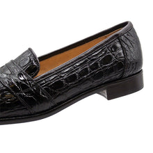 Load image into Gallery viewer, 11-119-NIC TUSCANY Crocodile Penny Loafer, Nicotine
