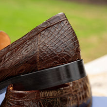 Load image into Gallery viewer, 11-201-CGM ROMA Crocodile Penny Loafer, Cognac
