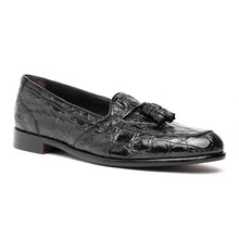 Load image into Gallery viewer, 11-582-BLK FRANCO Crocodile Tassel Loafer, Black
