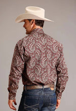 Load image into Gallery viewer, Stetson Siren Paisley (Wine) - Men's Western Shirt
