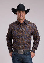 Load image into Gallery viewer, Stetson 3205 Tobacco Paisley (Brown) - Men's Western Shirt
