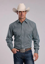 Load image into Gallery viewer, Stetson 2867 Forest Mosaic (Green) - Men's Western Shirt
