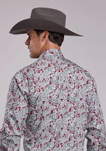 Load image into Gallery viewer, Stetson 2870 Bloodstone Paisley (Red) - Men's Western Shirt
