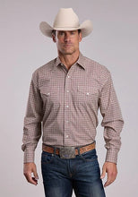 Load image into Gallery viewer, Stetson 2872 Diamond Geo (Red) - Men's Western Shirt
