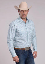 Load image into Gallery viewer, Stetson 3004 Victorian Floral (Blue) - Men's Western Shirt
