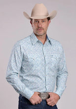 Load image into Gallery viewer, Stetson 3004 Victorian Floral (Blue) - Men's Western Shirt
