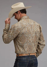 Load image into Gallery viewer, Stetson Desert Paisley (Brown) - Men's Western Shirt
