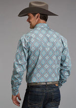 Load image into Gallery viewer, Stetson 1918 Turquoise Medallion (Blue) - Men's Western Shirt

